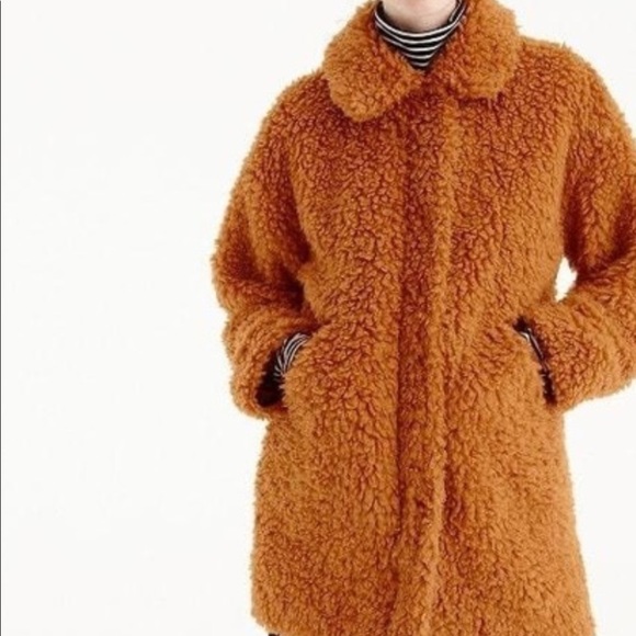 j crew faux fur jacket